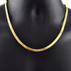 14K Gold Plated Herringbone Chain Necklace 20" x 5mm