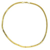 14K Gold Plated Herringbone Chain Necklace 20" x 5mm