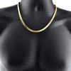 14K Gold Plated Herringbone Chain Necklace 20" x 6mm