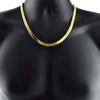 14K Gold Plated Herringbone Chain Necklace 20" x 7mm