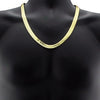14K Gold Plated Herringbone Chain Necklace 24" x 11mm