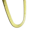 14K Gold Plated Herringbone Chain Necklace 24" x 11mm