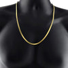 14K Gold Plated Herringbone Chain Necklace 24" x 4mm