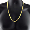 14K Gold Plated Herringbone Chain Necklace 24" x 6mm