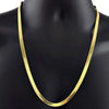 14K Gold Plated Herringbone Chain Necklace 24" x 6mm
