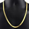 14K Gold Plated Herringbone Chain Necklace 24" x 7mm