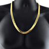 14K Gold Plated Herringbone Chain Necklace 24" x 9mm