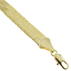 14K Gold Plated Herringbone Chain Necklace 24" x 9mm