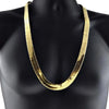14K Gold Plated Herringbone Chain Necklace 30" x 14mm