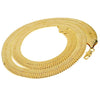 14K Gold Plated Herringbone Chain Necklace 30" x 14mm