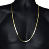 14K Gold Plated Herringbone Chain Necklace 30" x 5mm