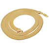 14K Gold Plated Herringbone Chain Necklace 30" x 7mm