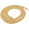 14K Gold Plated Herringbone Chain Necklace 30" x 7mm