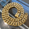 14K Gold Plated Huge Cuban Chain Stainless Steel 30MM 46" Necklace