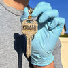 14K Gold Plated Huge Kingdom Key Pendant Iced Flooded Out