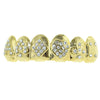 14K Gold Plated Iced 3D Poker Suits Top Teeth Grillz