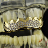 14K Gold Plated Iced Cluster Top Teeth Grillz