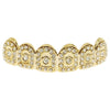 14K Gold Plated Iced Crown Top Teeth Grillz