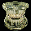 14K Gold Plated Iced Crown Top Teeth Grillz