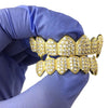 14K Gold Plated Iced CZ 8/8 Vampire Fangs Grillz Set