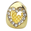 14k Gold Plated Iced CZ Open Top Heart Cap