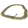 14K Gold Plated  Iced CZ Zigzag Chain Necklace 18"