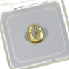 14K Gold Plated Iced Diamond Shaped Single Cap Top Tooth