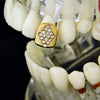 14K Gold Plated Iced Diamond Shaped Single Cap Top Tooth