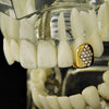 14K Gold Plated Iced Diamond Shaped Single Cap Top Tooth