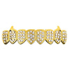 14K Gold Plated Iced Eight Bottom Teeth Vampire Fangs Grillz