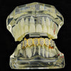 14K Gold Plated Iced Eight Bottom Teeth Vampire Fangs Grillz