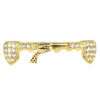 14K Gold Plated Iced Gun Pistol Bottom Teeth Grillz