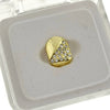 14k Gold Plated Iced Half-Stone Top Tooth Single Cap