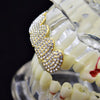 14K Gold Plated Iced Micro Pave Top Teeth Grillz