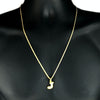 14K Gold Plated J Letter Micro Chain Rope Necklace