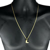 14K Gold Plated L Letter Micro Chain Rope Necklace