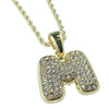 14K Gold Plated M Letter Micro Chain Rope Necklace