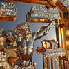 14K Gold Plated Massive Huge Jesus Combo Pendant Cross Last Supper