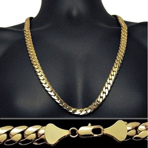 Gold Color Hip Hop Cuban Chain With Full Stone Men... – Grandado