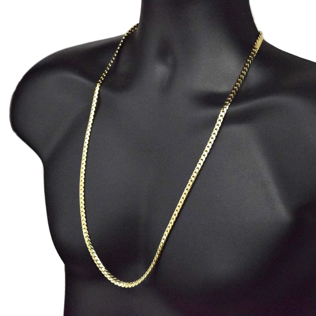 14K Gold Plated Miami Cuban Link Chain Necklace 8mm 82g - Heavy Brass Statement Piece