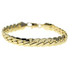 14K Gold Plated Miami Cuban Link Bracelet 10mm 9" Inch