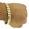 14K Gold Plated Miami Cuban Link Bracelet 12mm 9" Inch