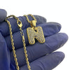 14K Gold Plated N Letter Micro Chain Rope Necklace