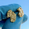 14k Gold Plated Nugget Earrings Butterfly Back 15MM