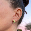 14k Gold Plated Nugget Earrings Butterfly Back 15MM