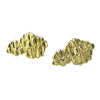 14k Gold Plated Nugget Earrings Butterfly Back 20MM