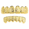 14K Gold Plated Nugget Teeth Grillz Set