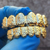 14K Gold Plated Nugget Teeth Grillz Set