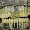 14K Gold Plated Number #23 Iced Top Double Cap Tooth Grillz