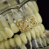 14K Gold Plated Number #23 Iced Top Double Cap Tooth Grillz